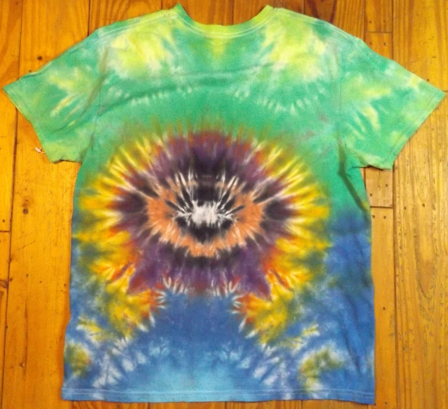 Eye Tie-dye Large Crew Neck T-shirt Purple Eye