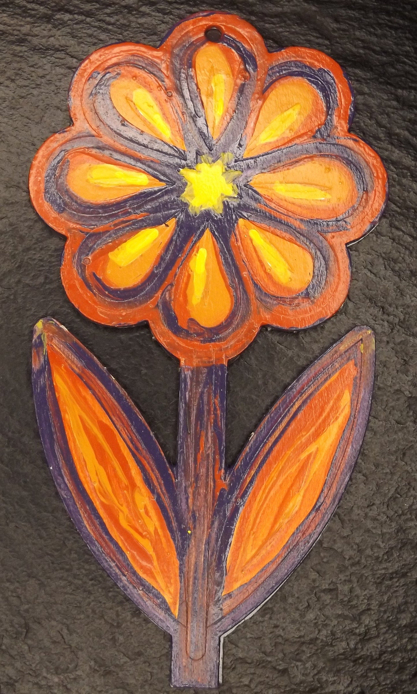 Magnet Flower Orange and Purple