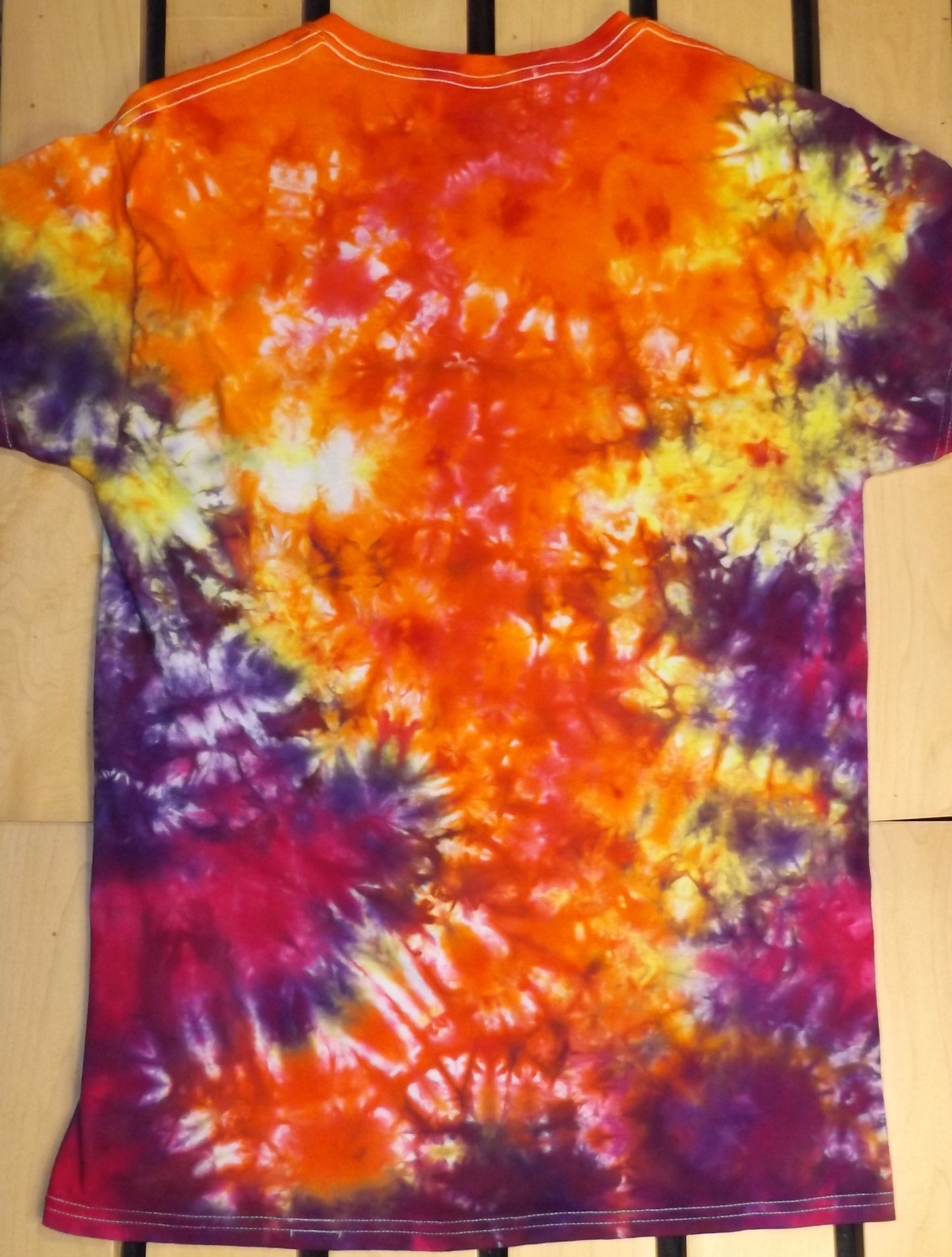 Galaxy Tie-dye Medium Crew Neck T-shirt Orange Pun