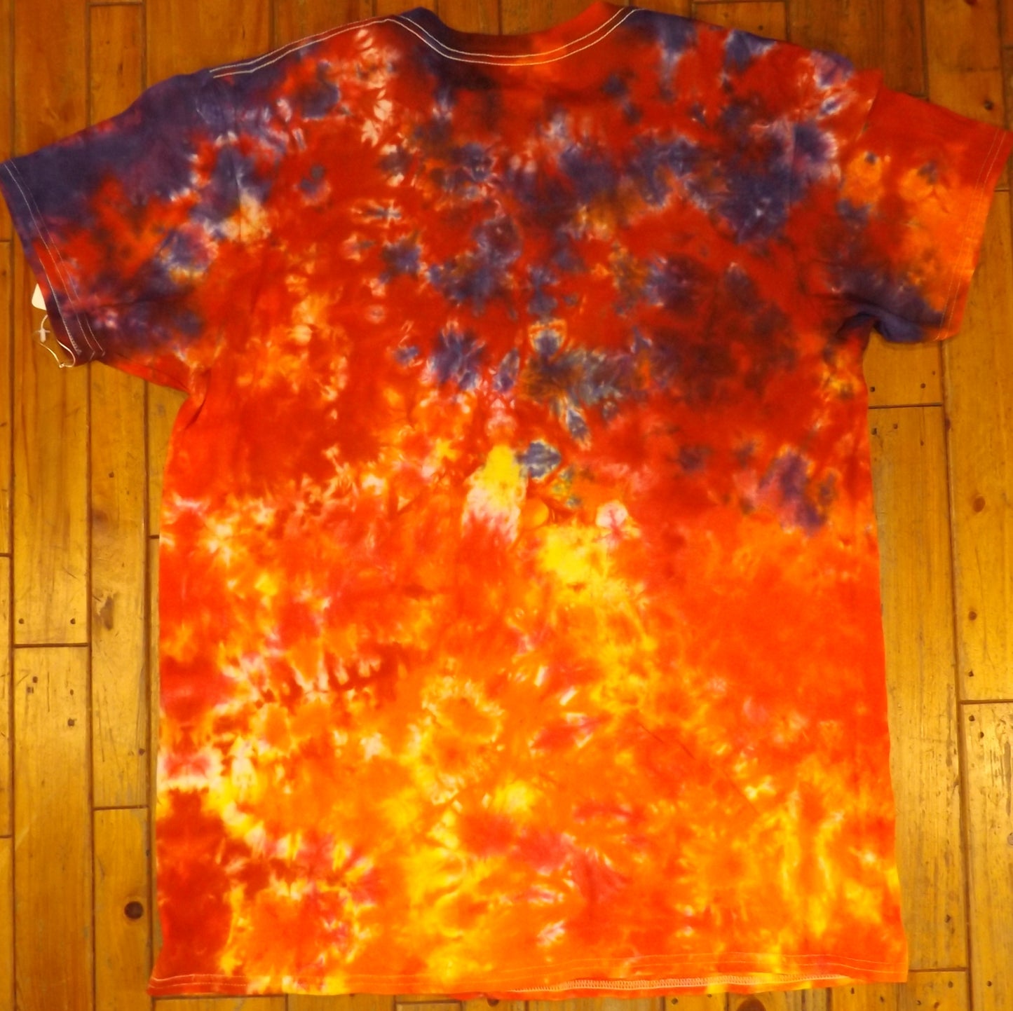 Galaxy Tie-dye 2X Crew Neck T-shirt Orange Galaxy