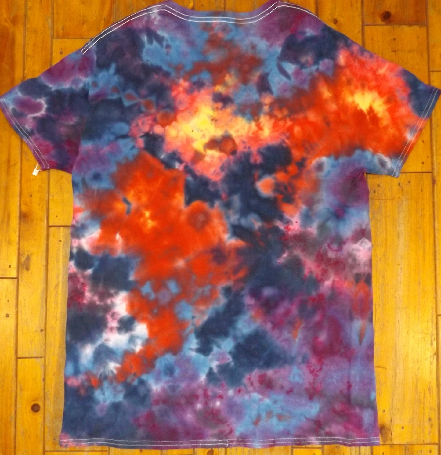 Galaxy Tie-dye Large V-Neck T-shirt Rainbow Galaxy