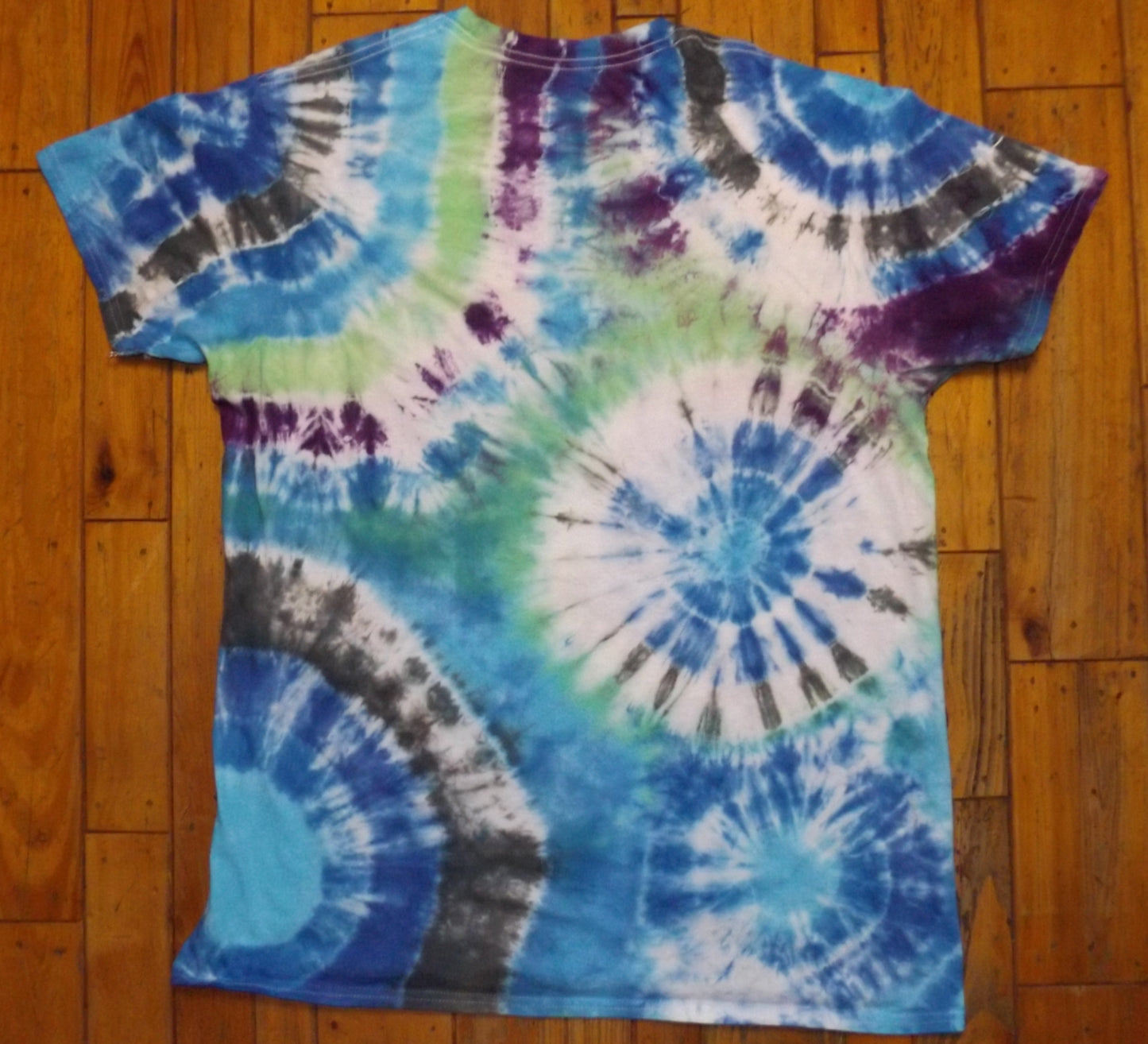 Geode Tie-dye XL Crew Neck T-shirt Blue Geode