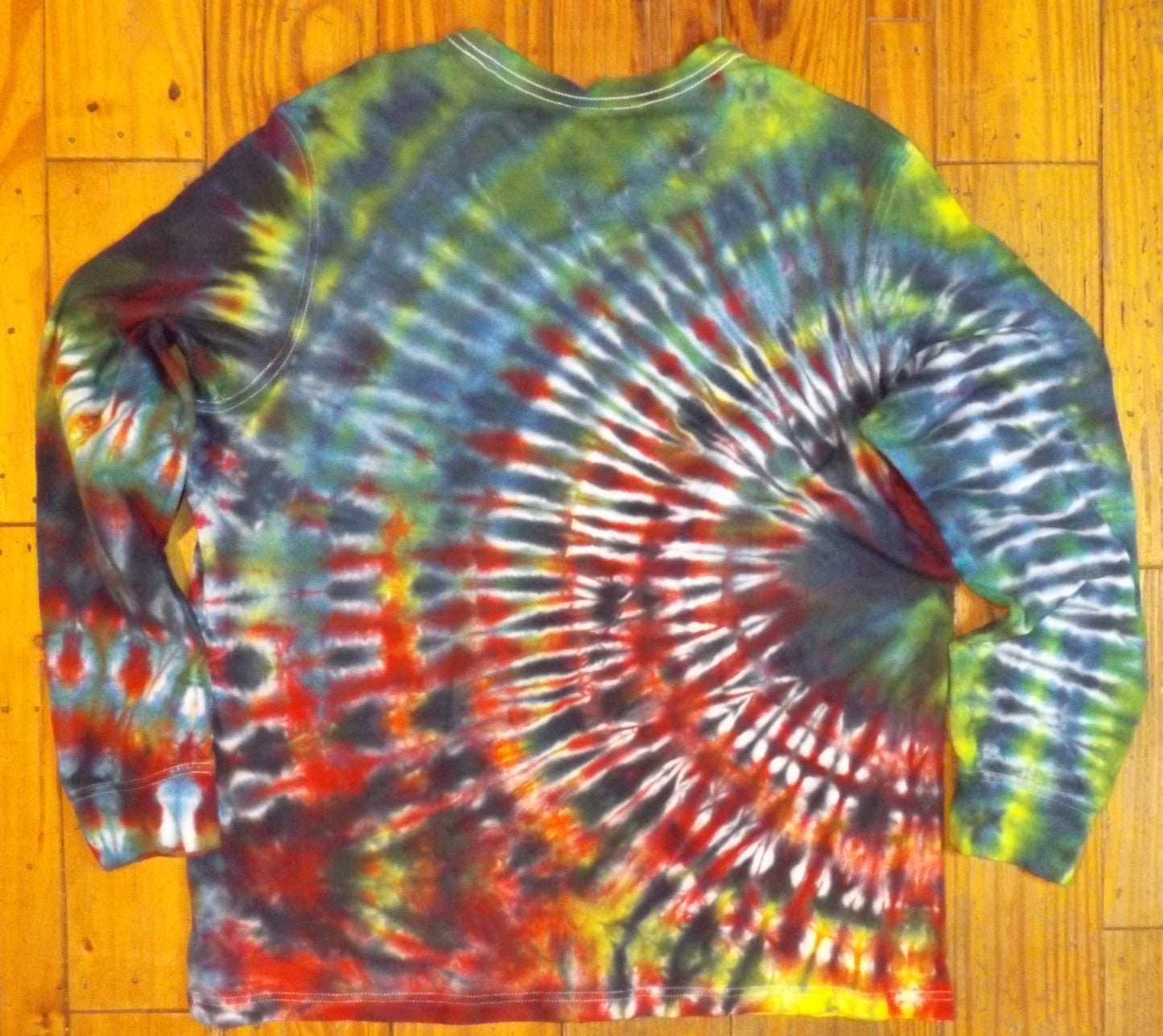 Pleat Tie-Dye XL Long sleeve Cre Neck T-shirt Good Try