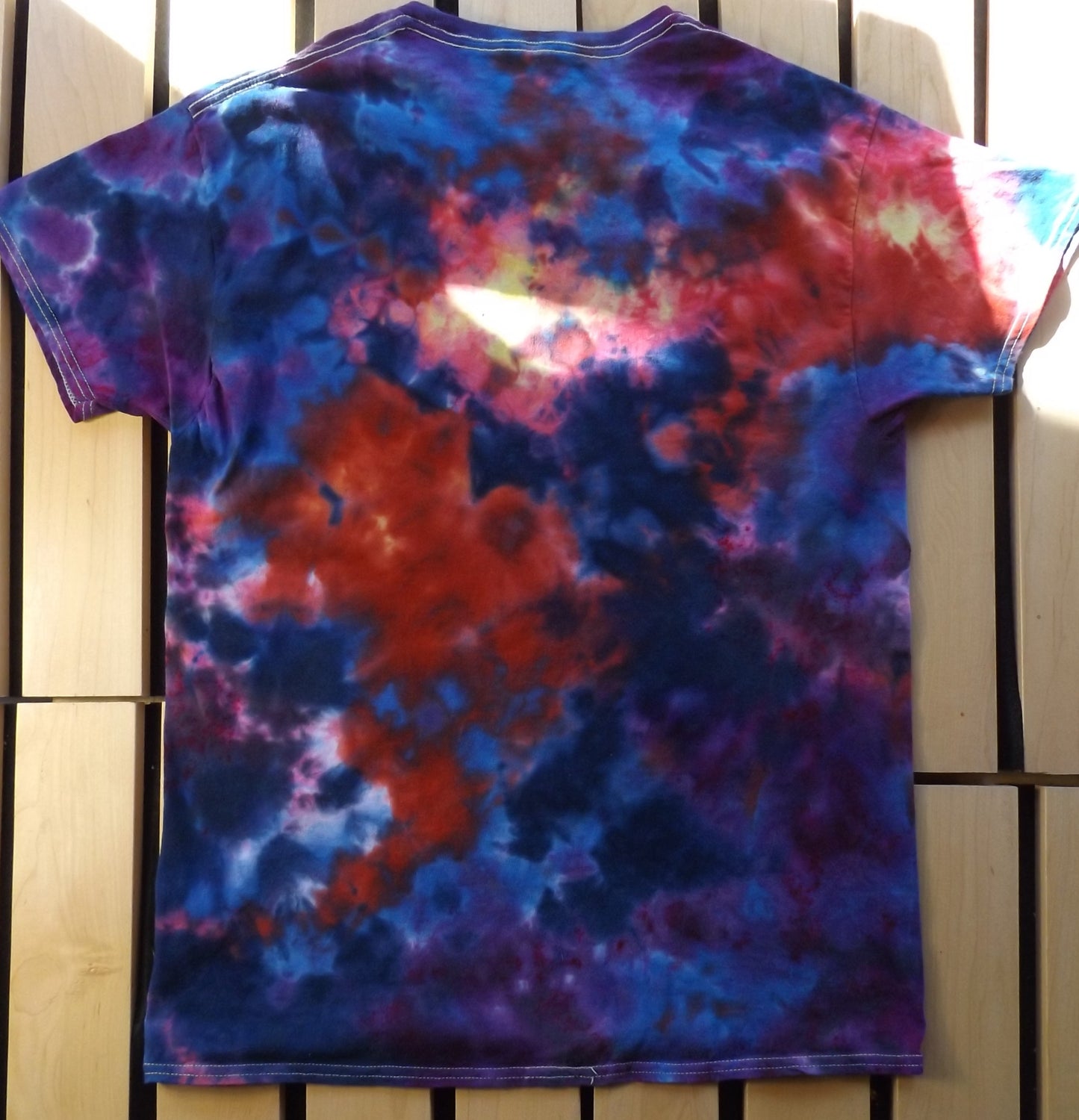 Galaxy Tie-dye Large V-Neck T-shirt Rainbow Galaxy