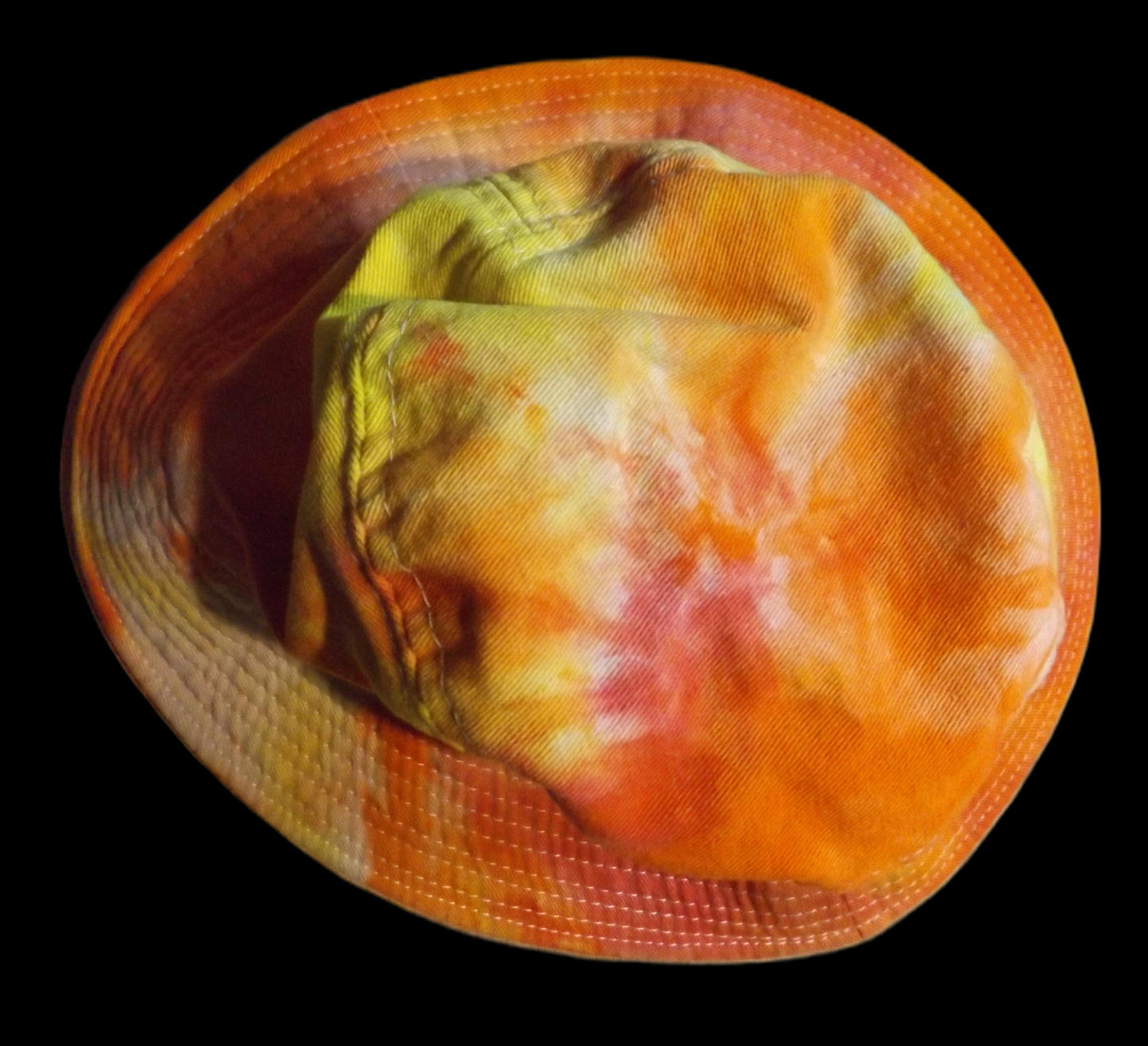 Hat Bucket Style Pink and Yellow