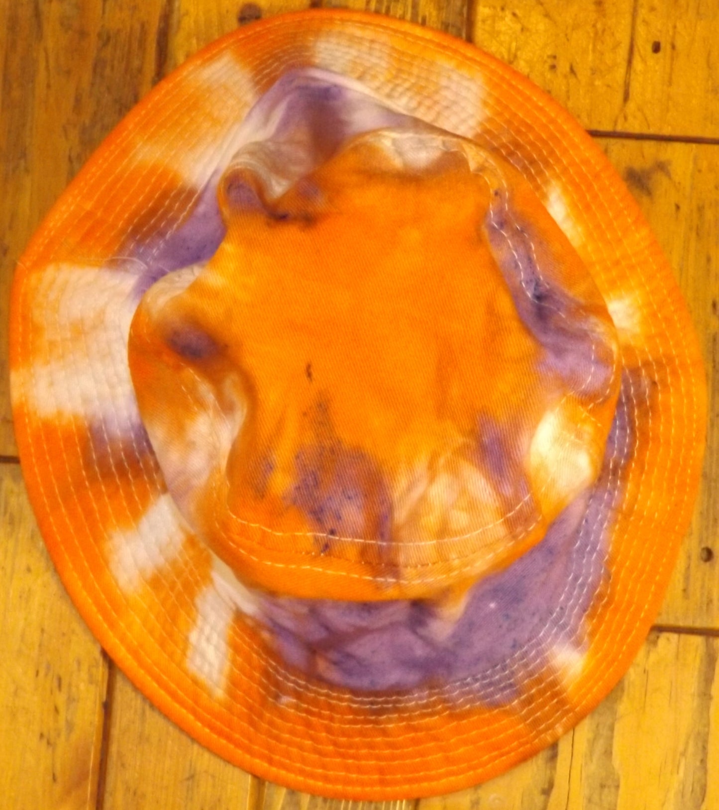 Hat Bucket Style Orange and Purple