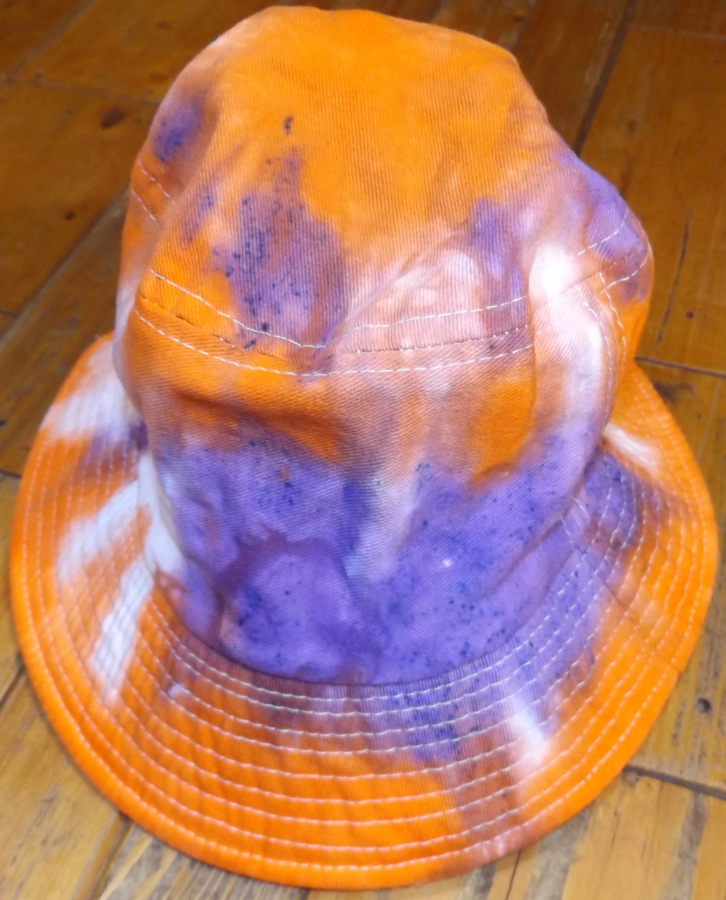 Hat Bucket Style Orange and Purple