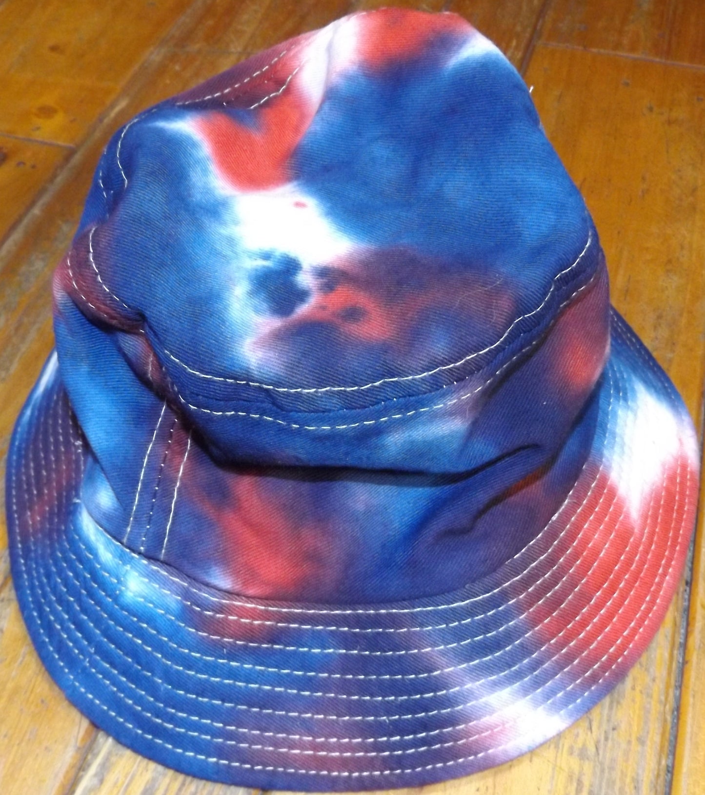 Hat Bucket Style Red White and Blue Too