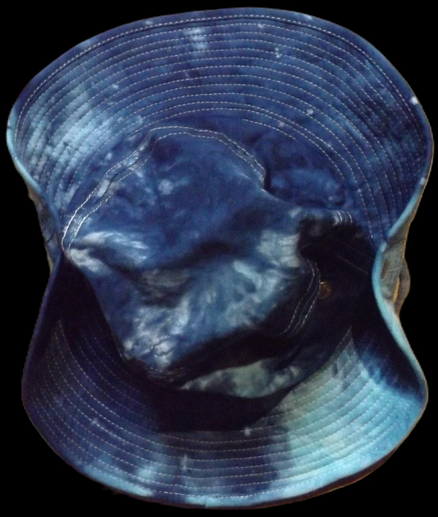 Safari Hat with Snaps and Chin Strap Two Tone Blue