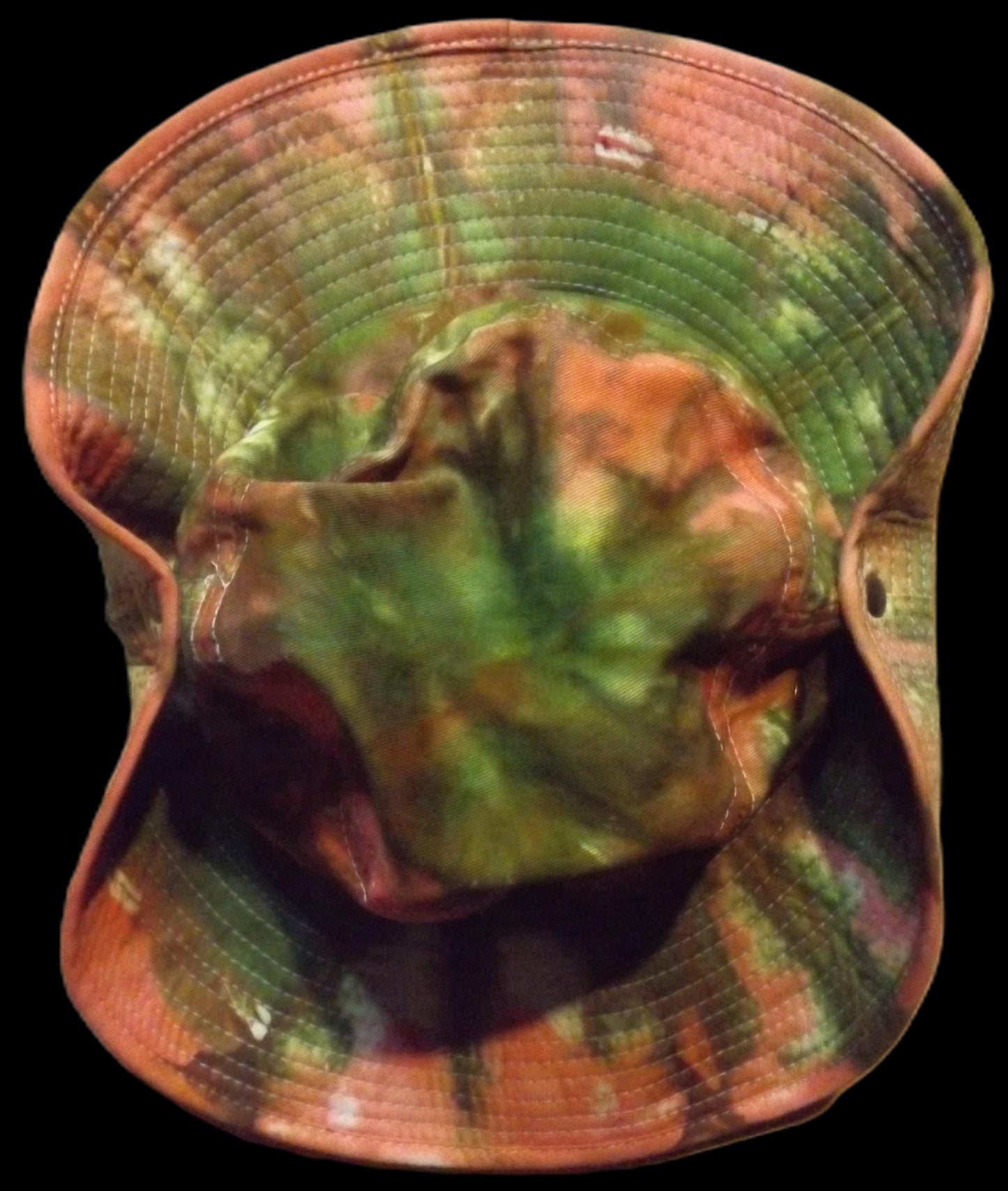 Safari Hat with Snaps and Chin Strap Coral Pink and Avocado