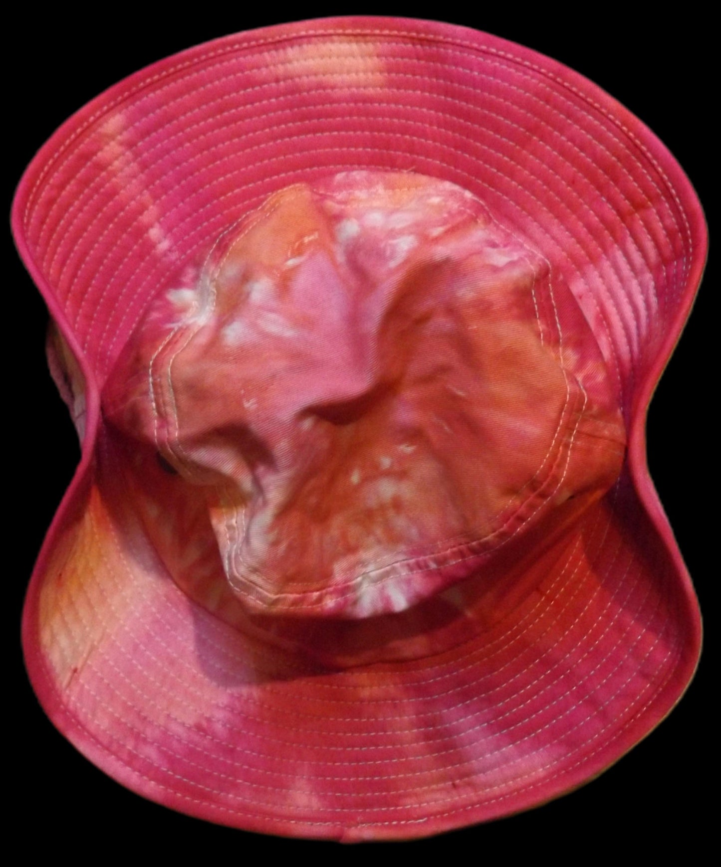 Safari Hat with Snaps and Chin Strap Pink and Coral