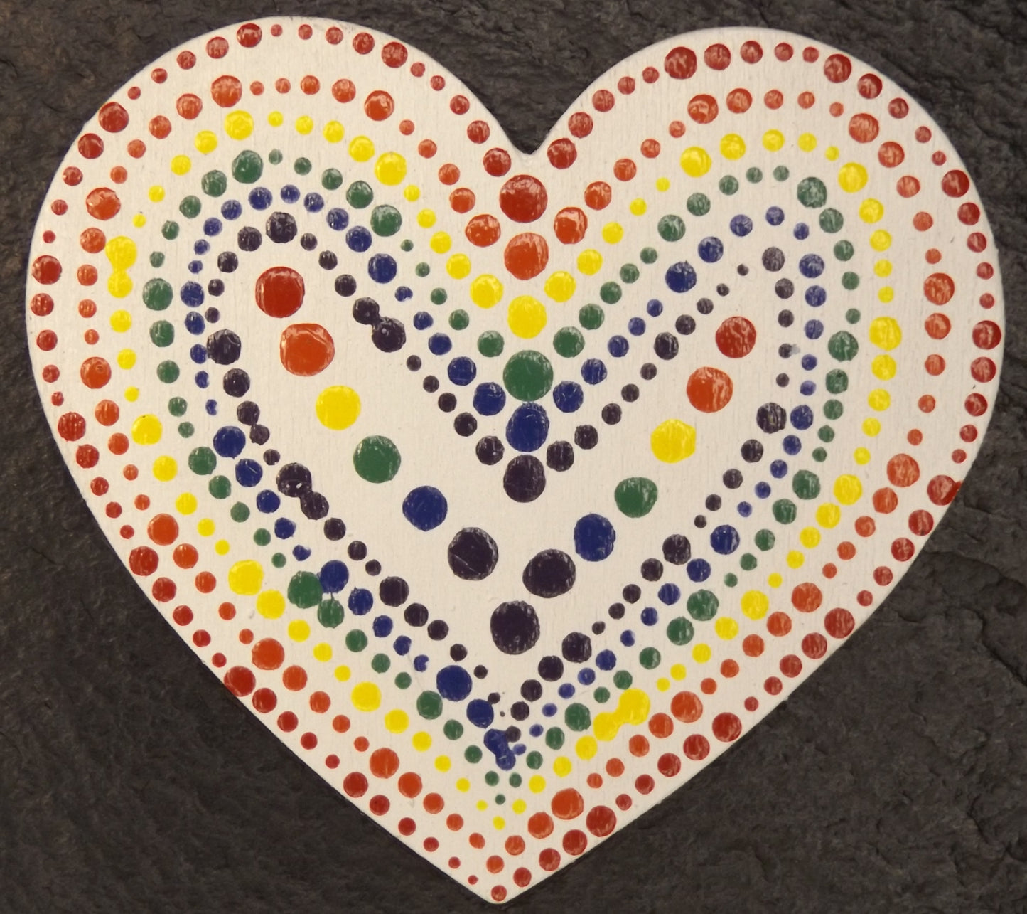 Magnet Heart Rainbow Dots