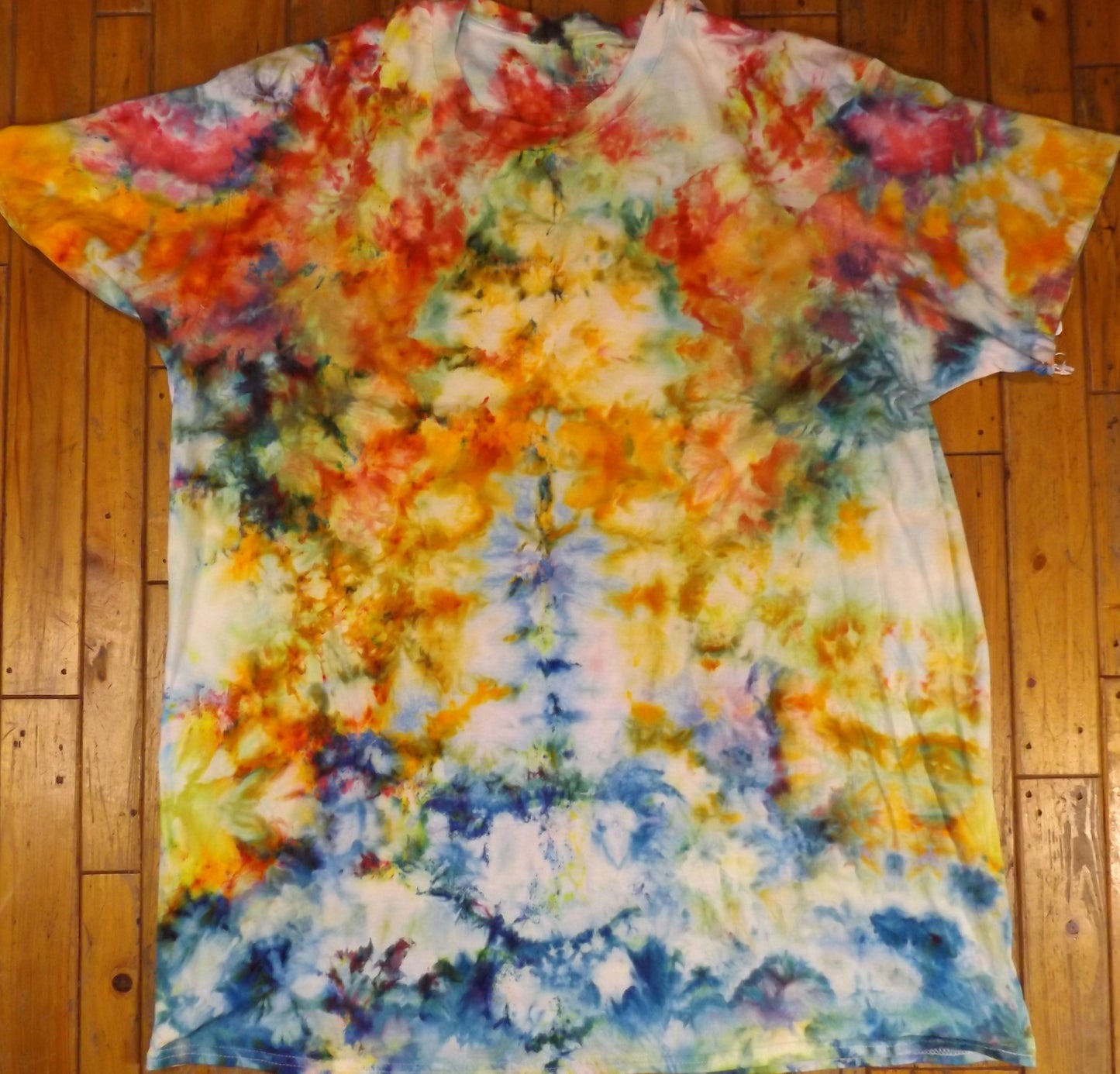 Ice Tie-dye 2X Crew Neck T-shirt Multicolor