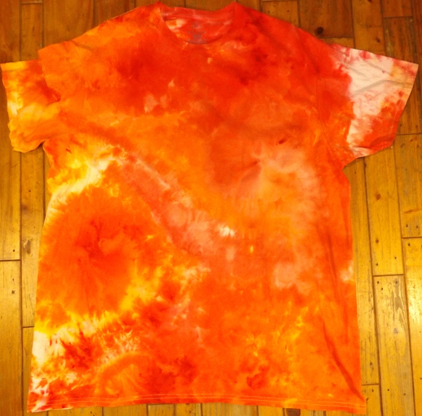 Ice Tie-dye 2X Crew Neck T-shirt Warm Ice