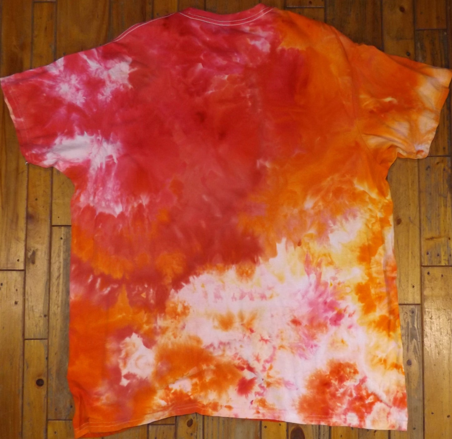 Ice Tie-dye 2X Crew Neck T-shirt Warm Ice