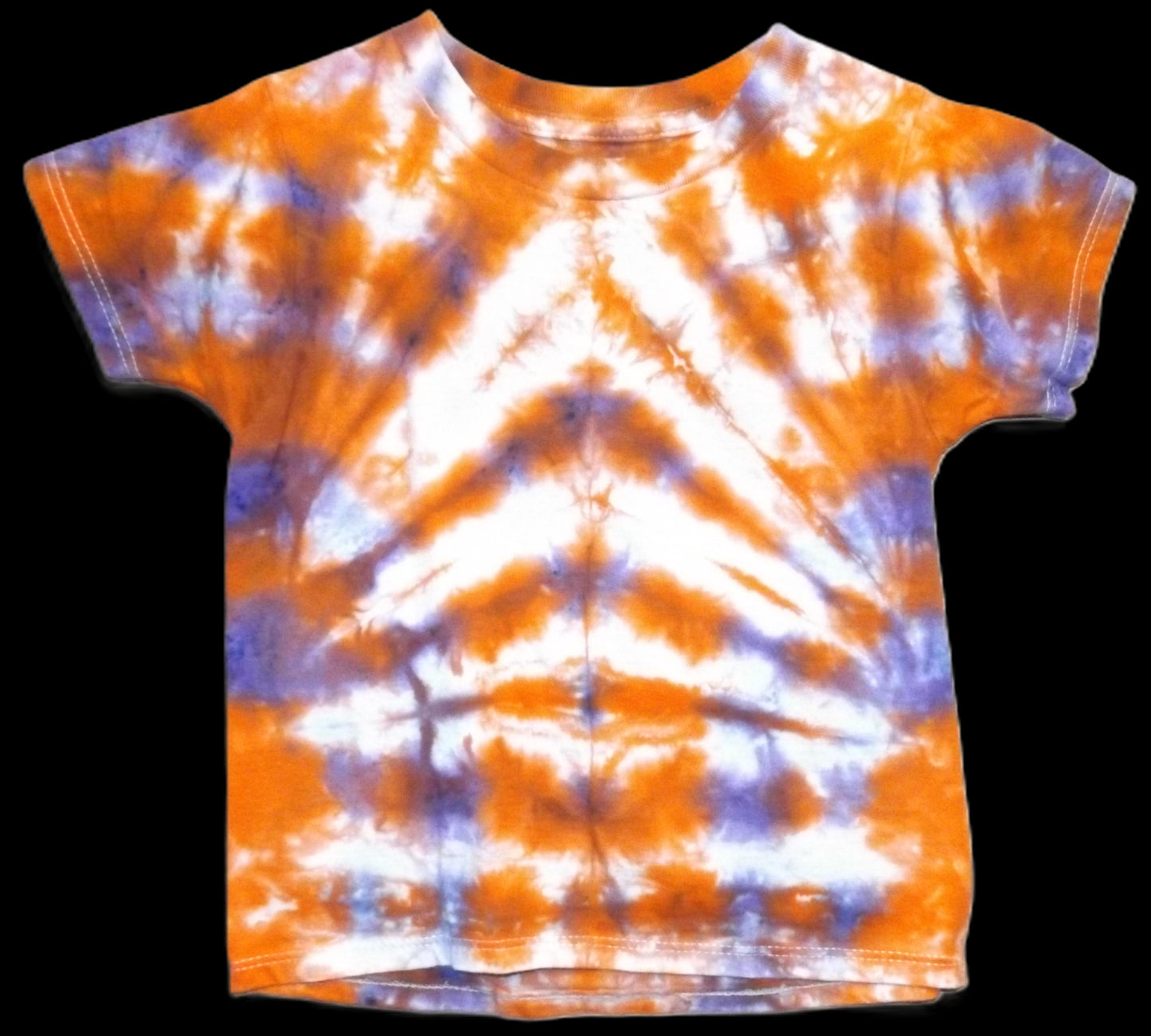Kids Pleat Tie-dye 2T Crew Neck Clemson Colors