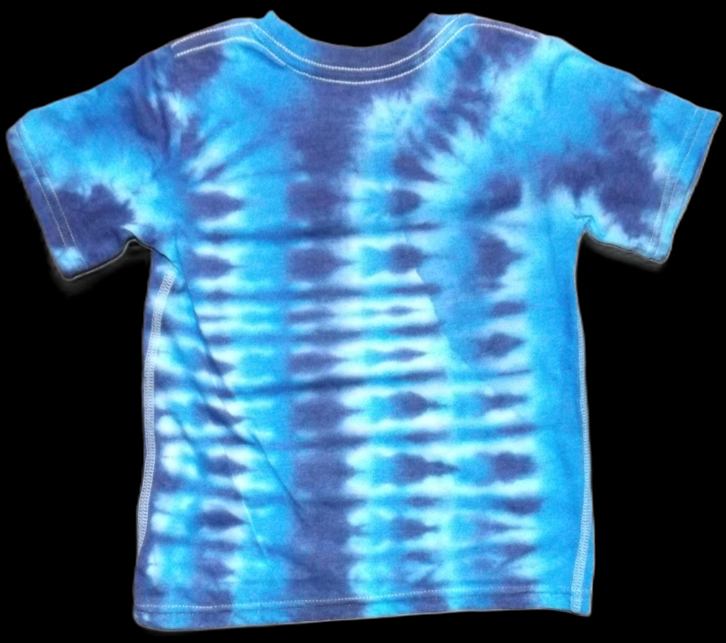 Kids Stripes Tie-dye 2T Crew Neck T-shirt Blue Stripes