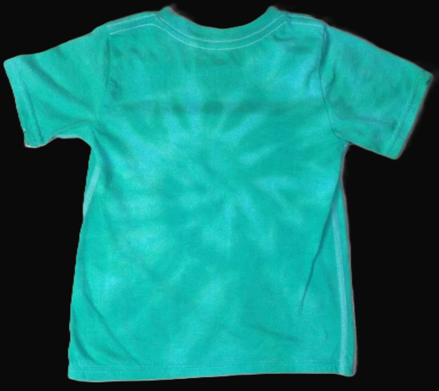 Kids Spiral Tie-dye 2T Crew Neck T-shirt Green Spiral