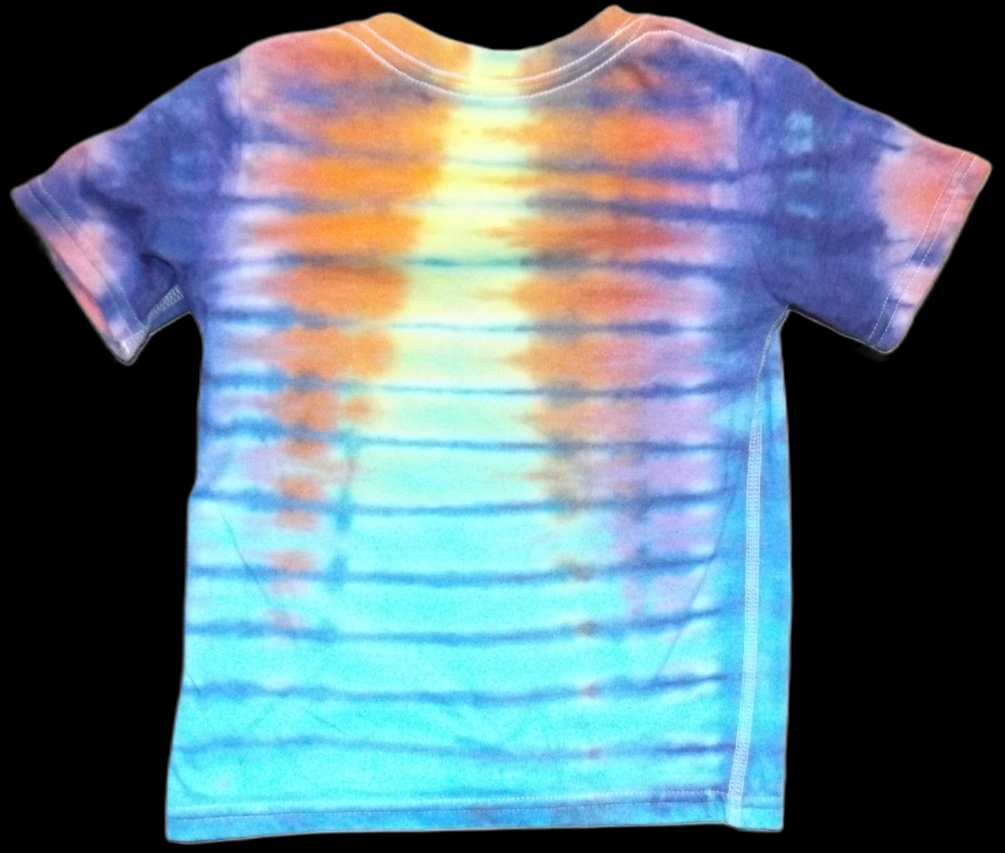 Kids Mirror Tie-dye 2T Crew Neck T-shirt Sunset