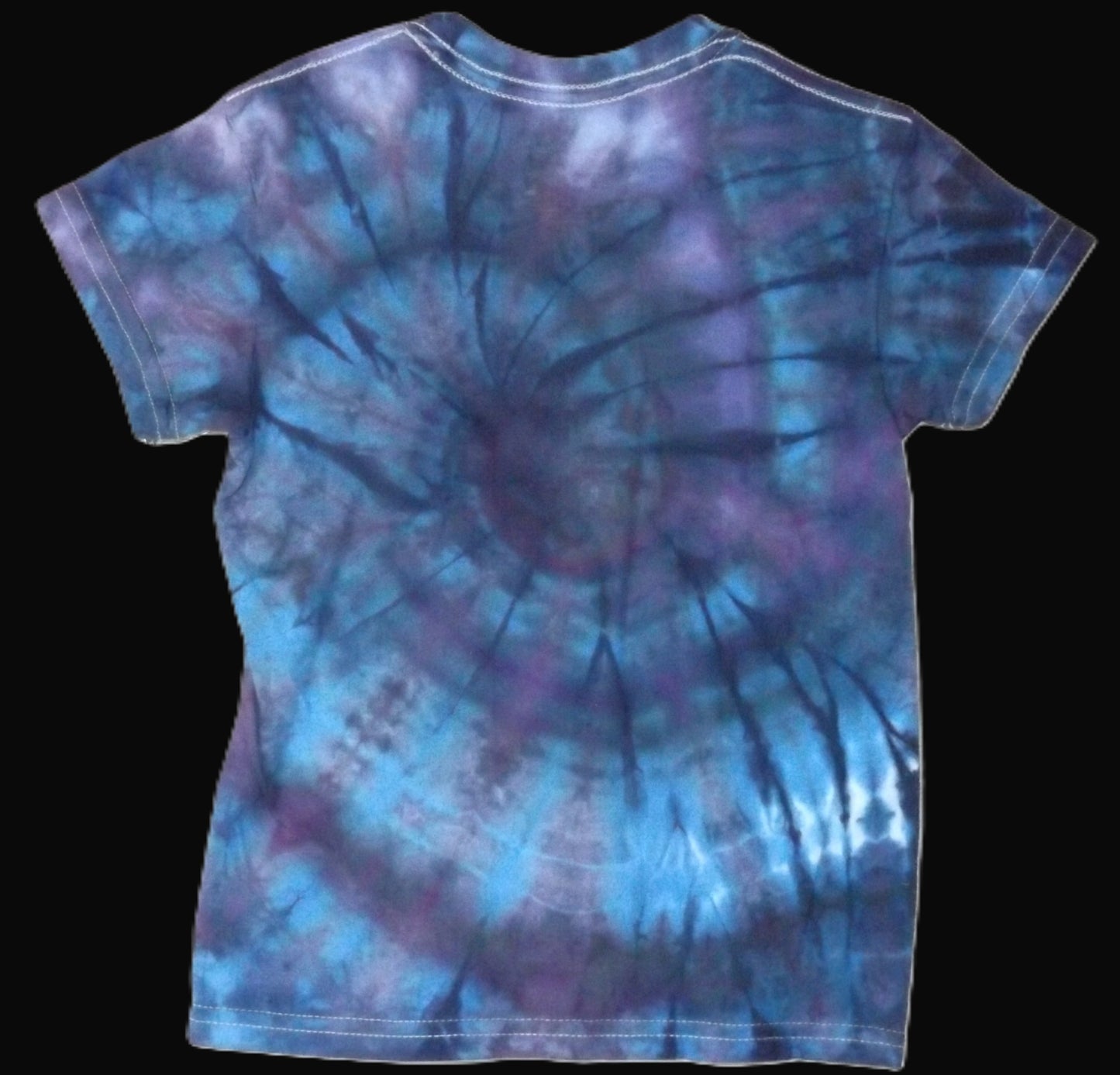 Kids Ice Tie-dye 4T Crew Neck T-shirt Blue Spiral