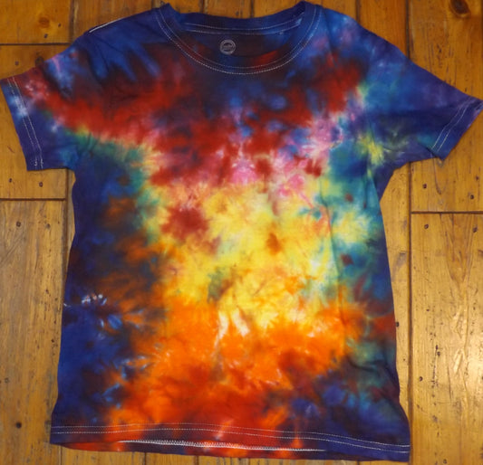 Kids Galaxy Tie-dye Medium Crew Neck T-shirt Galaxy Also