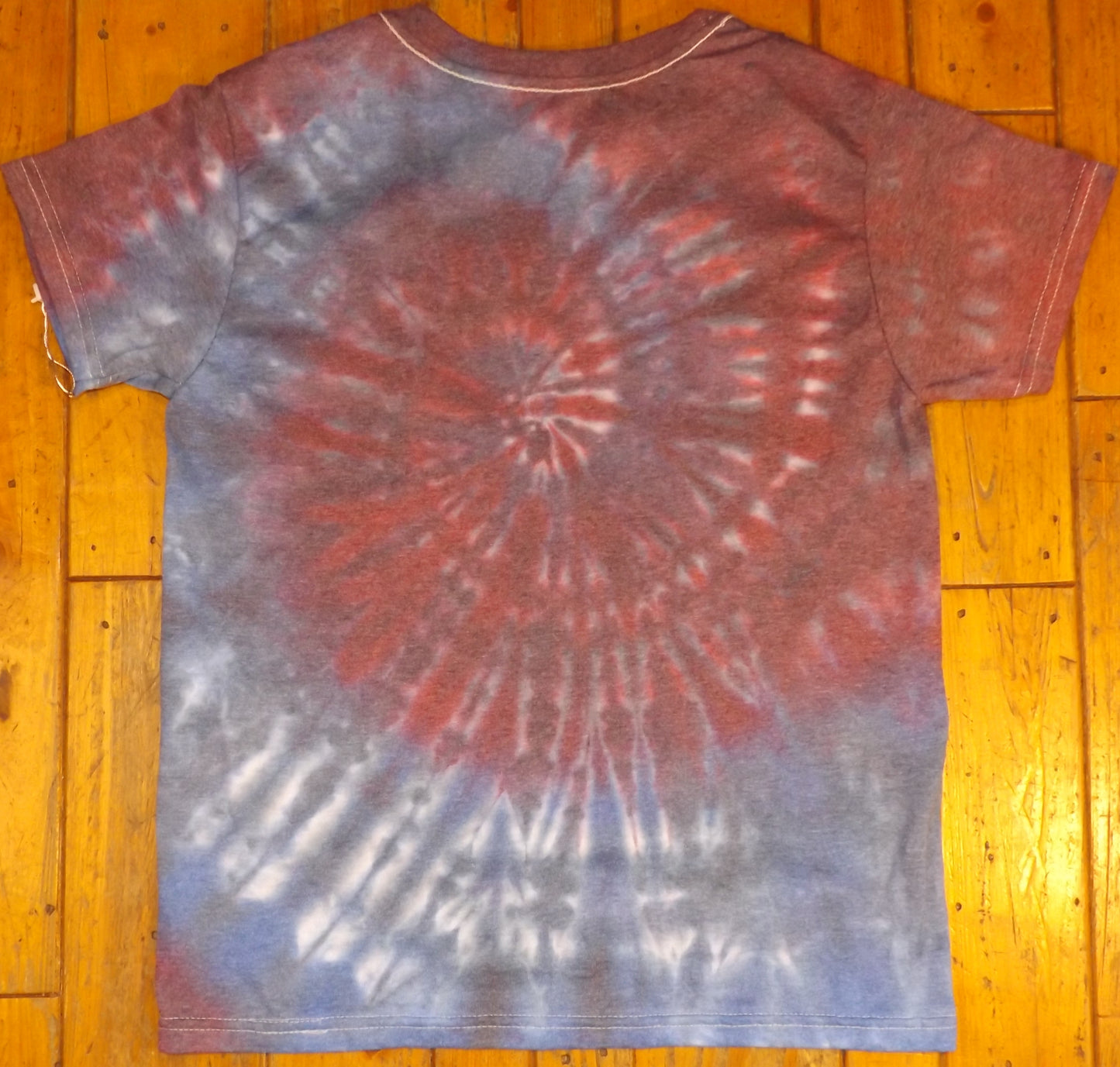 Kids Spiral Tie-dye Large Crew Neck T-shirt Dark Spiral