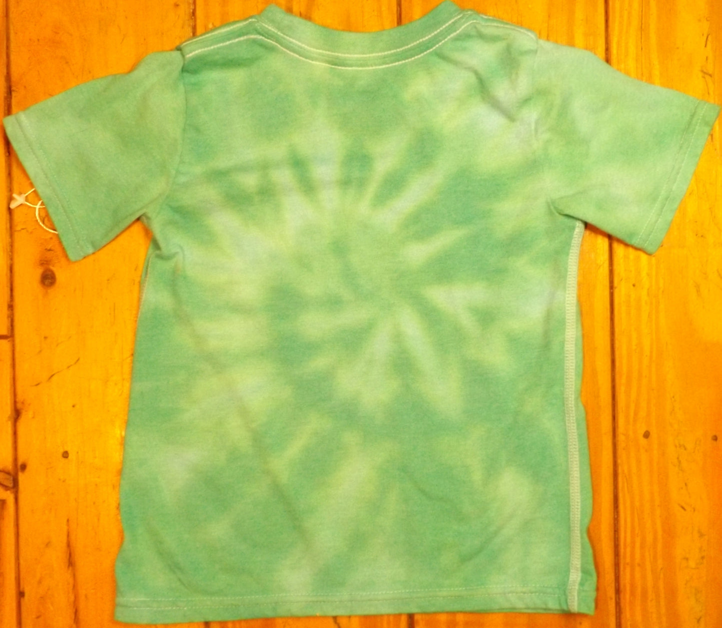 Kids Spiral Tie-dye 2T Crew Neck T-shirt Green Spiral