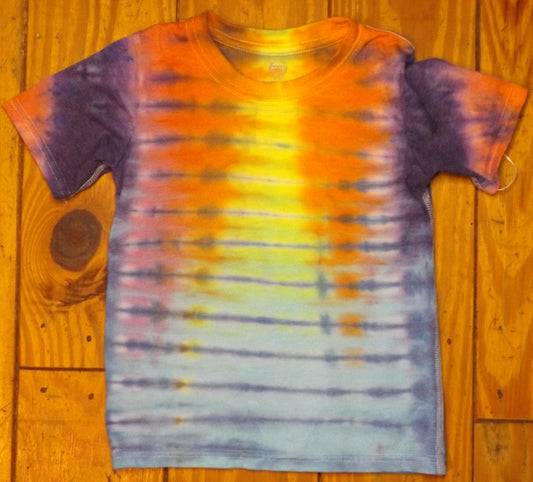 Kids Mirror Tie-dye 2T Crew Neck T-shirt Sunset