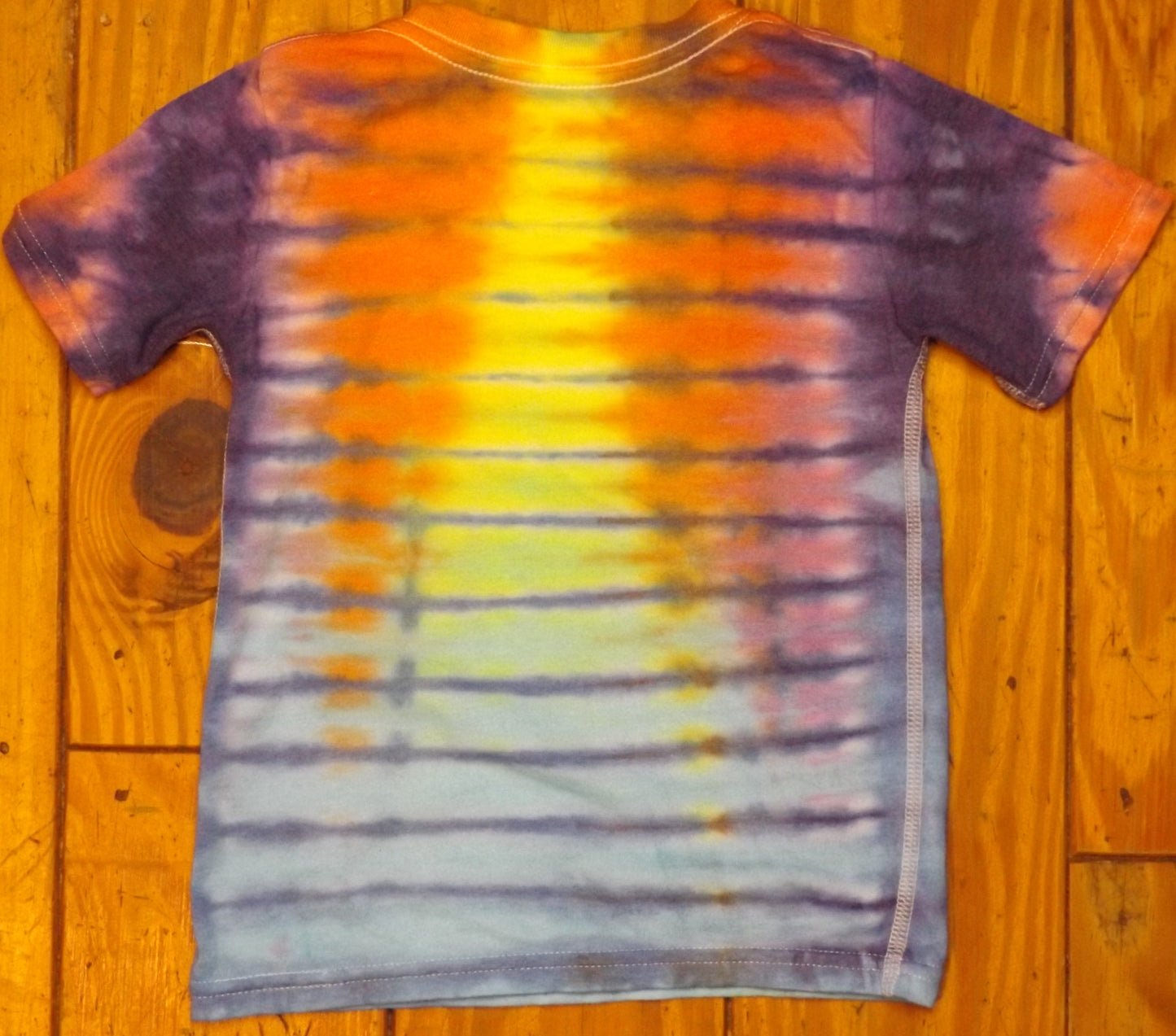 Kids Mirror Tie-dye 2T Crew Neck T-shirt Sunset