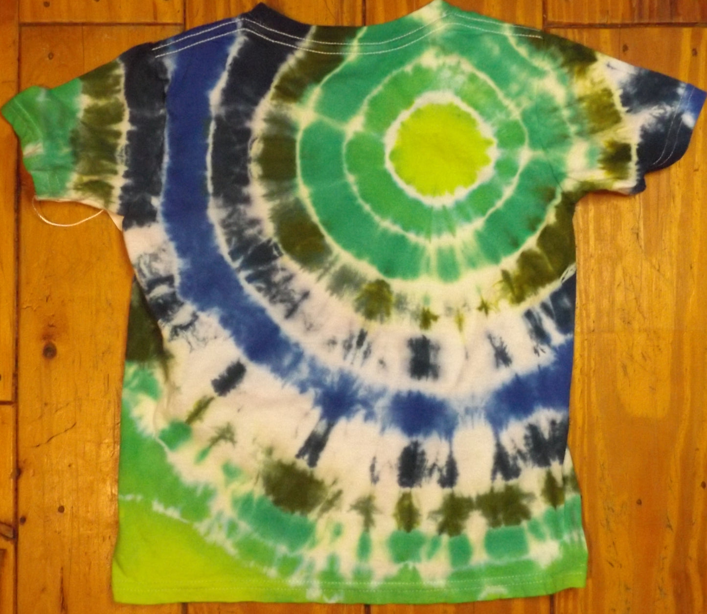 Kids Geode Tie-dye Small Crew Neck T-shirt Green Geode