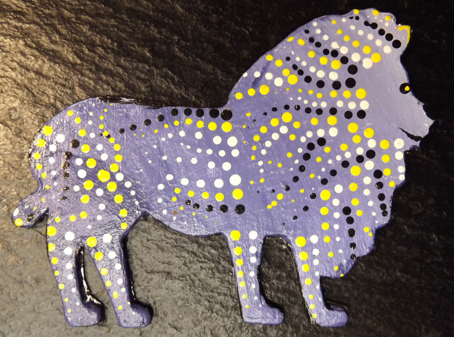 Magnet Lion Purple with Dots