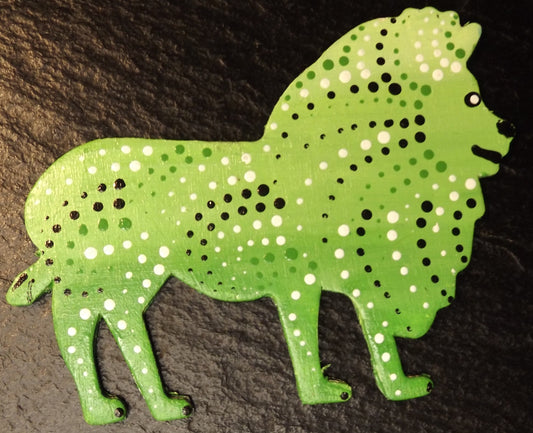 Magnet Lion Green with Dots