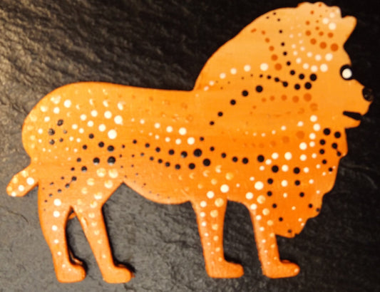 Magnet Lion Orange with Dots