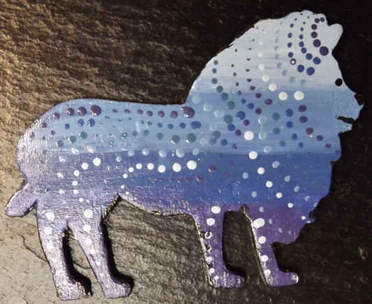 Magnet Lion Blue with Dots