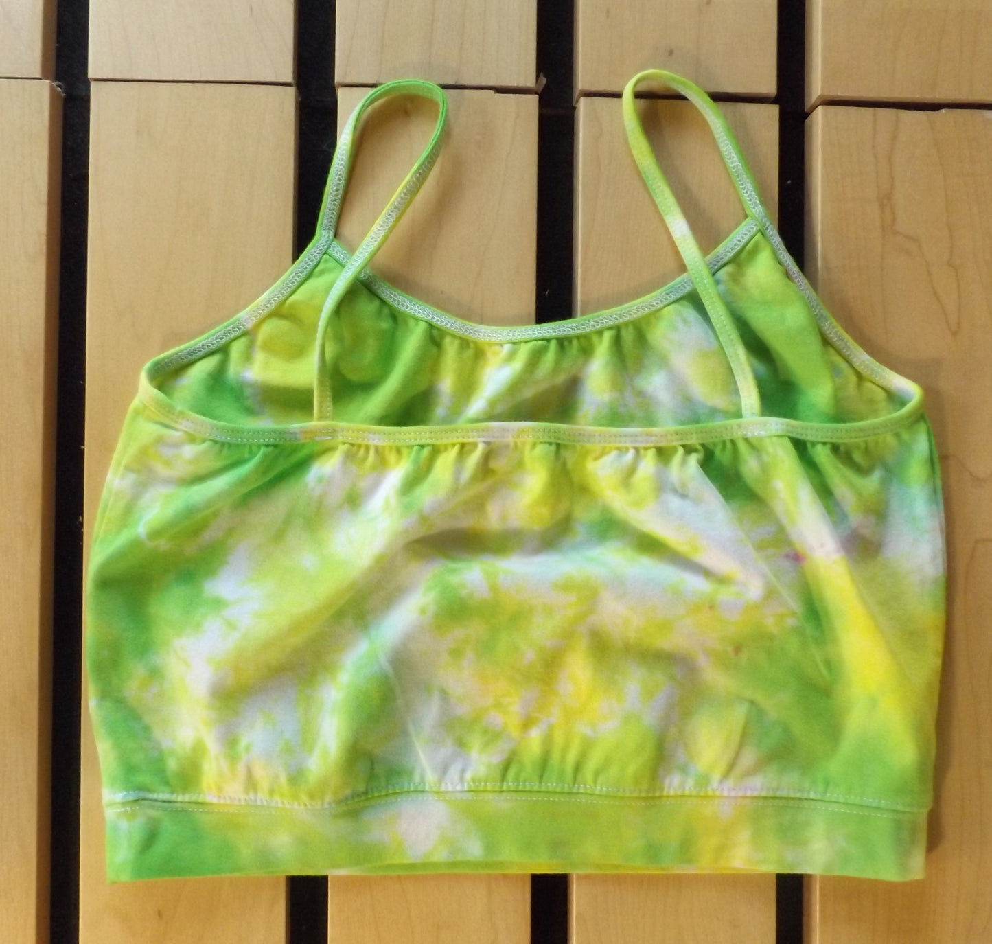 Sport Top Tie-dye Large Spaghetti Strap Tank Lime Green