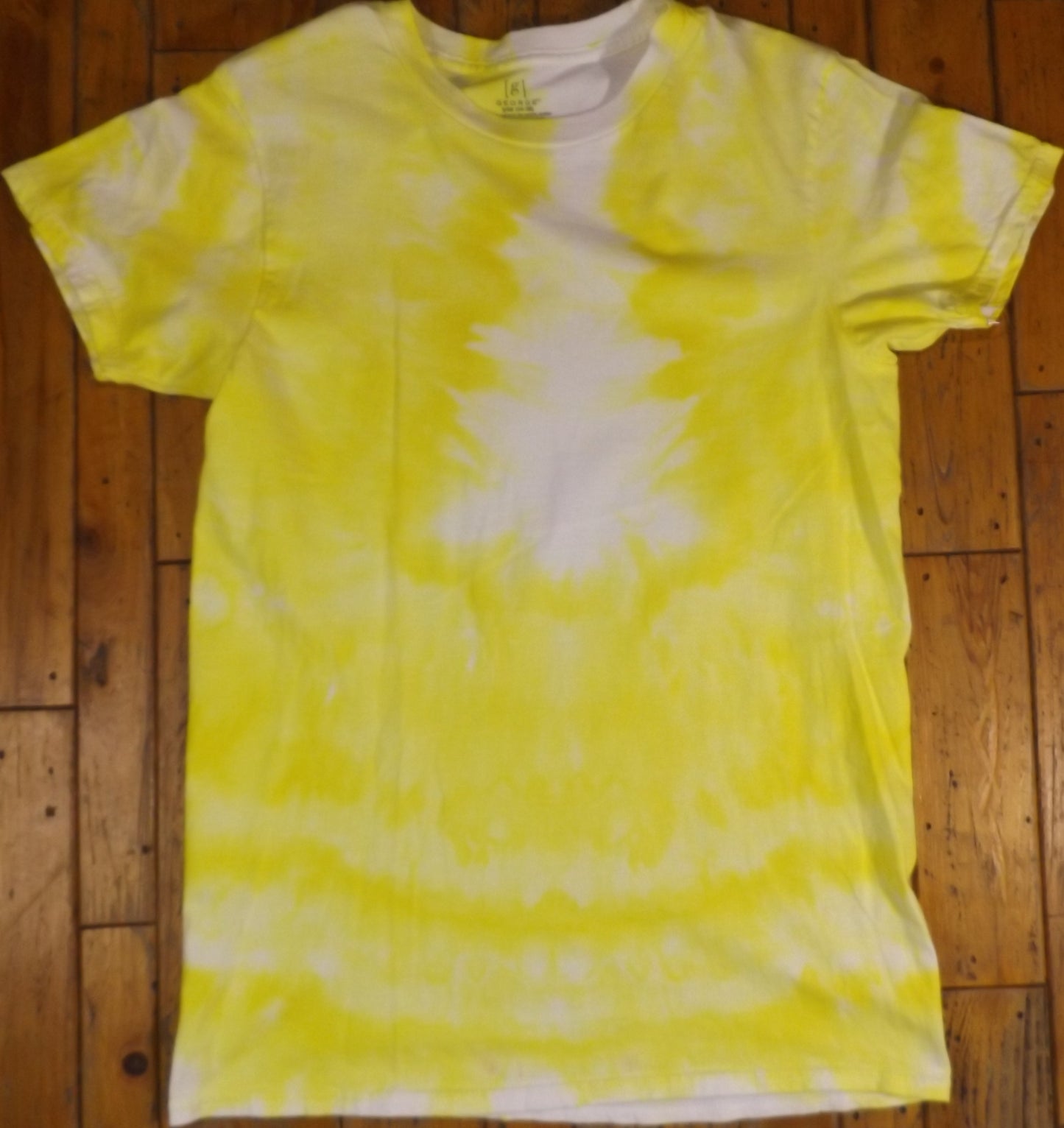 Mirror Tie-dye Small Crew Neck T-shirt High Vis Yellow