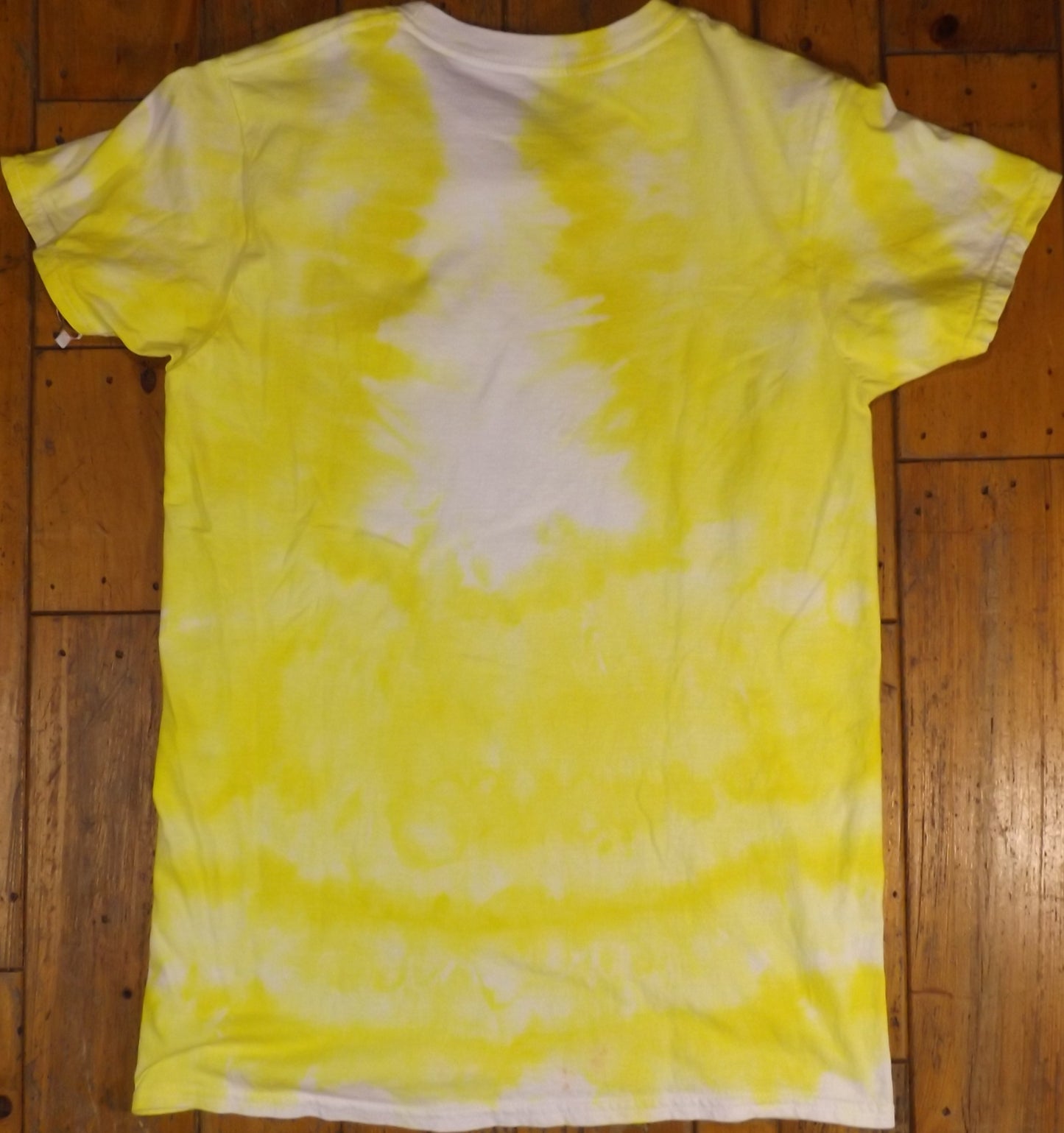 Mirror Tie-dye Small Crew Neck T-shirt High Vis Yellow