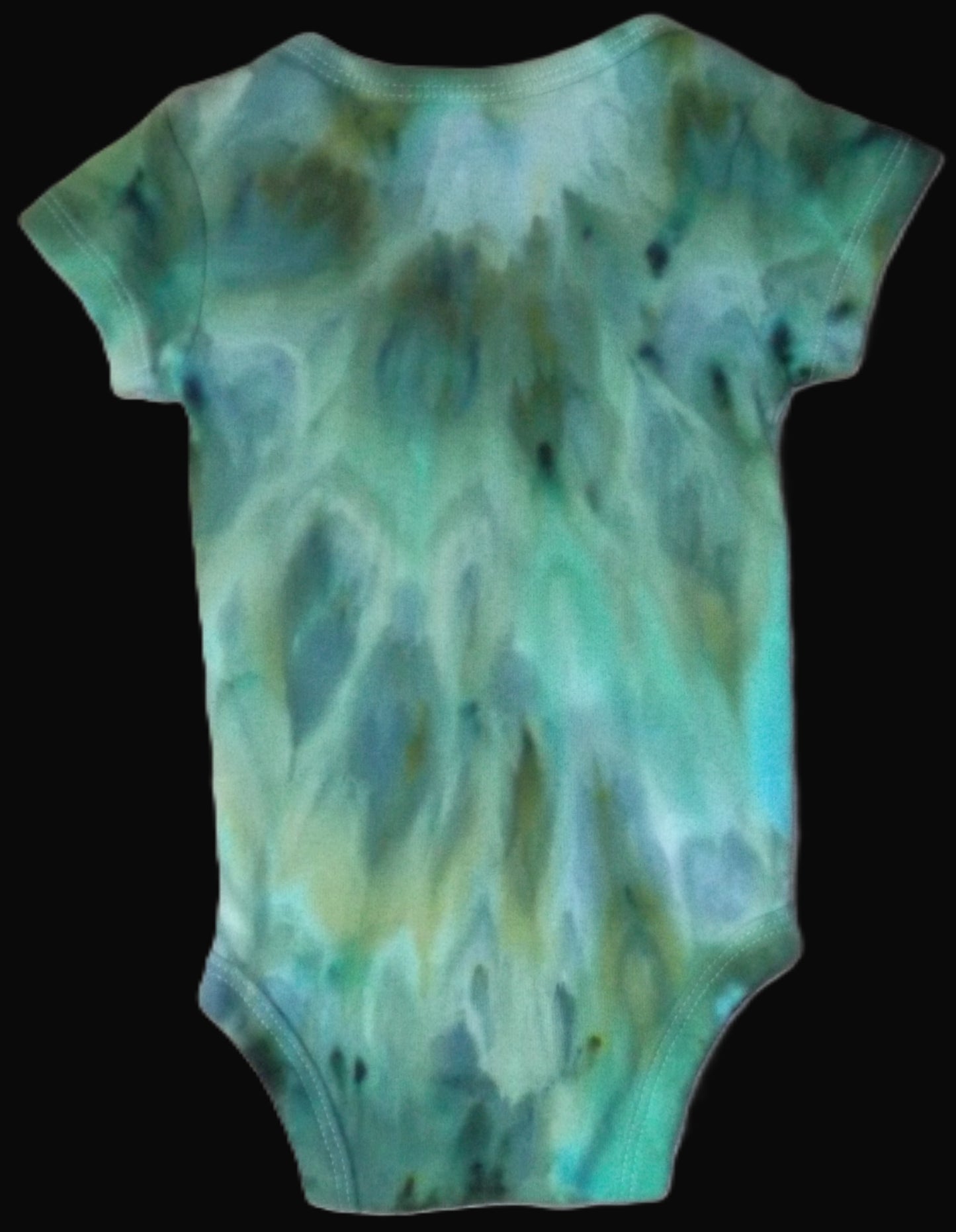 Onesie Ice Tie-dye 0-3 Month Green Ice