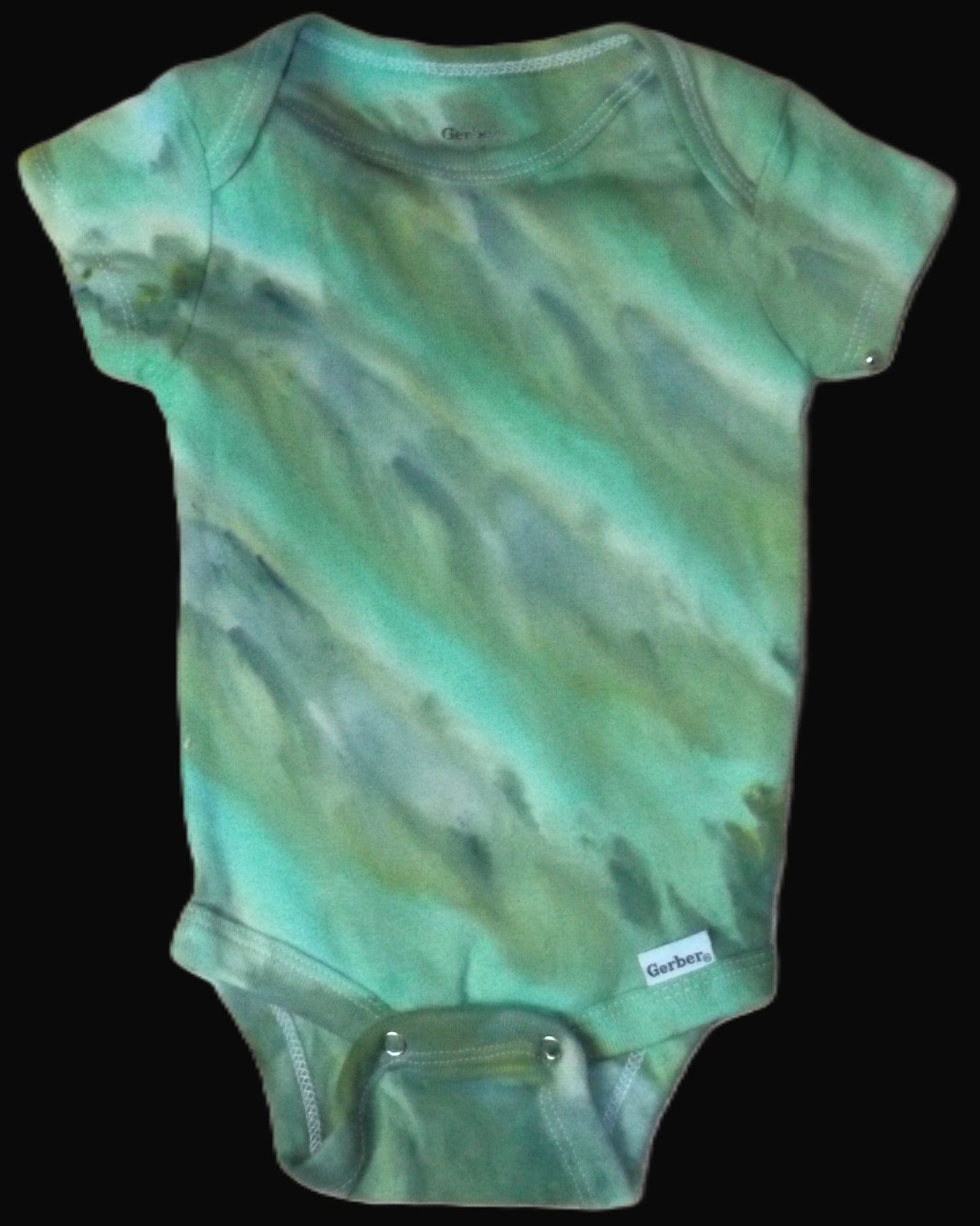 Onesie Ice Tie-dye 0-3 Month Green Camo Ice