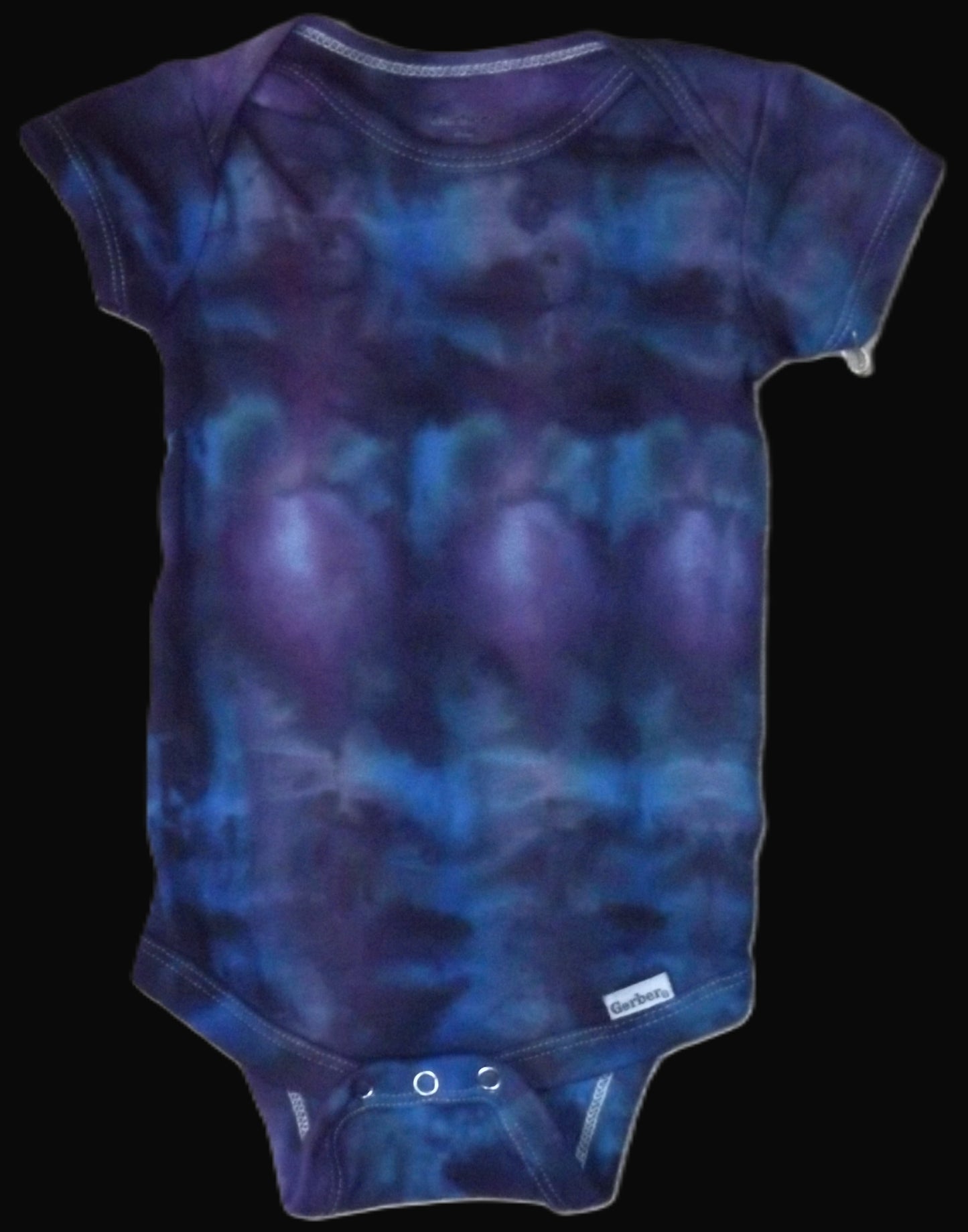 Onesie Ice Tie-dye 3-6 Month Dark Blue Winter Ice
