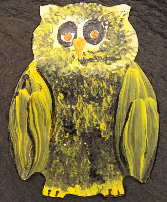 Magnet Owl Yellow and Black