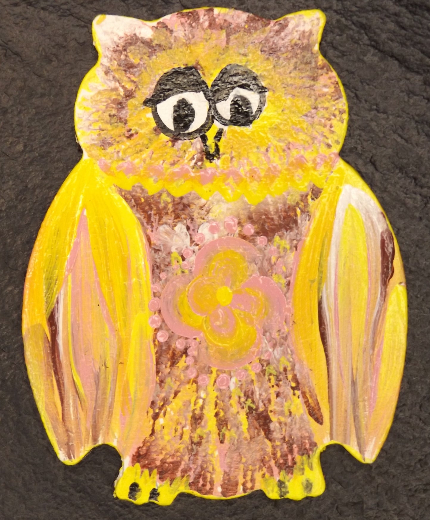 Magnet Owl Yellow and Pink