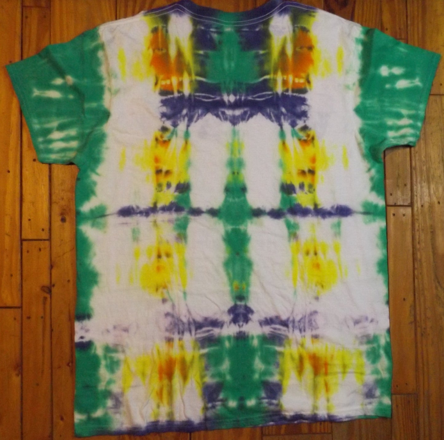 Pleat Tie-dye XL Crew Neck T-shirt Doug's Cube Experiment