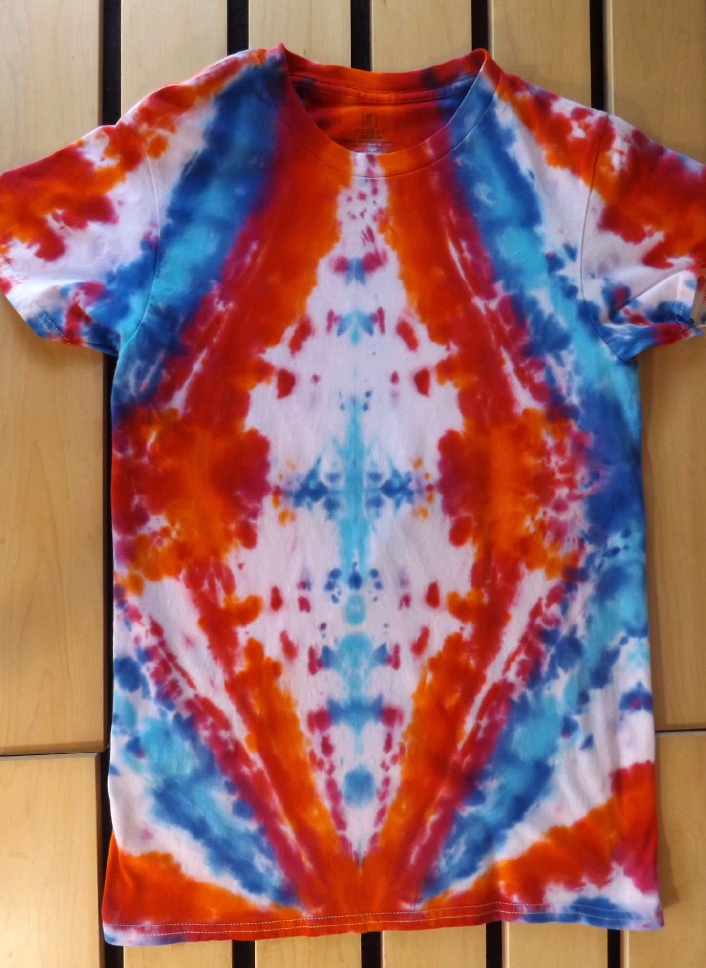 Mirror Tie-dye Small Crew Neck T-shirt Diamond