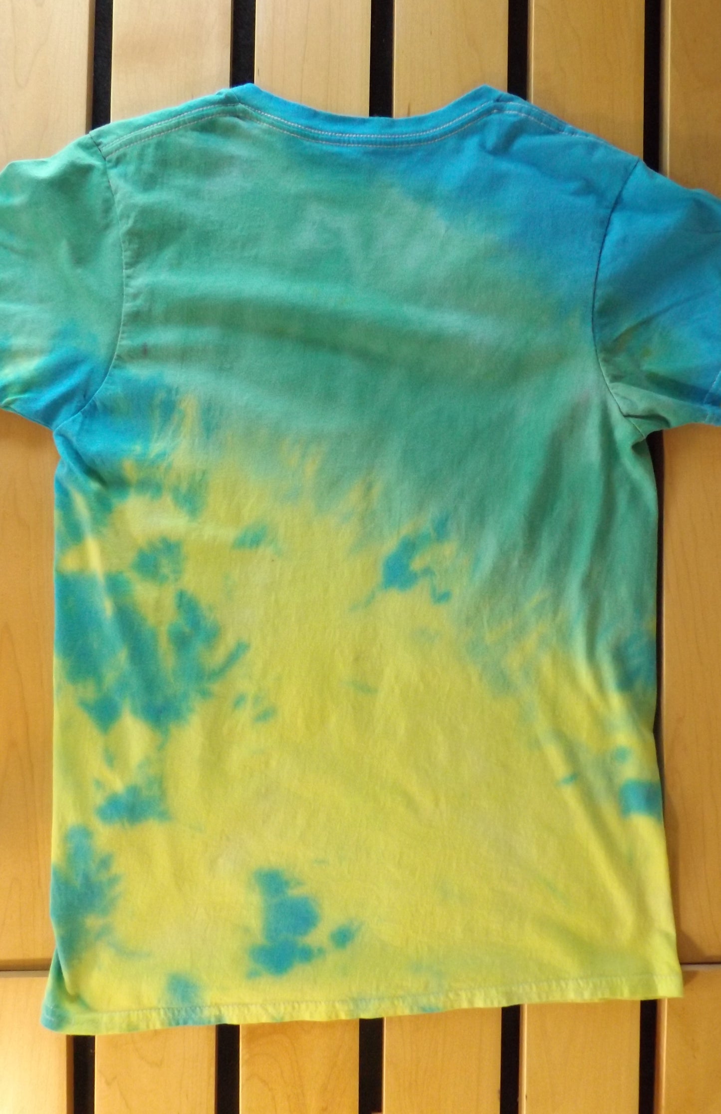 Galaxy Tie-dye Small V-Neck T-Shirt Cute and Happy