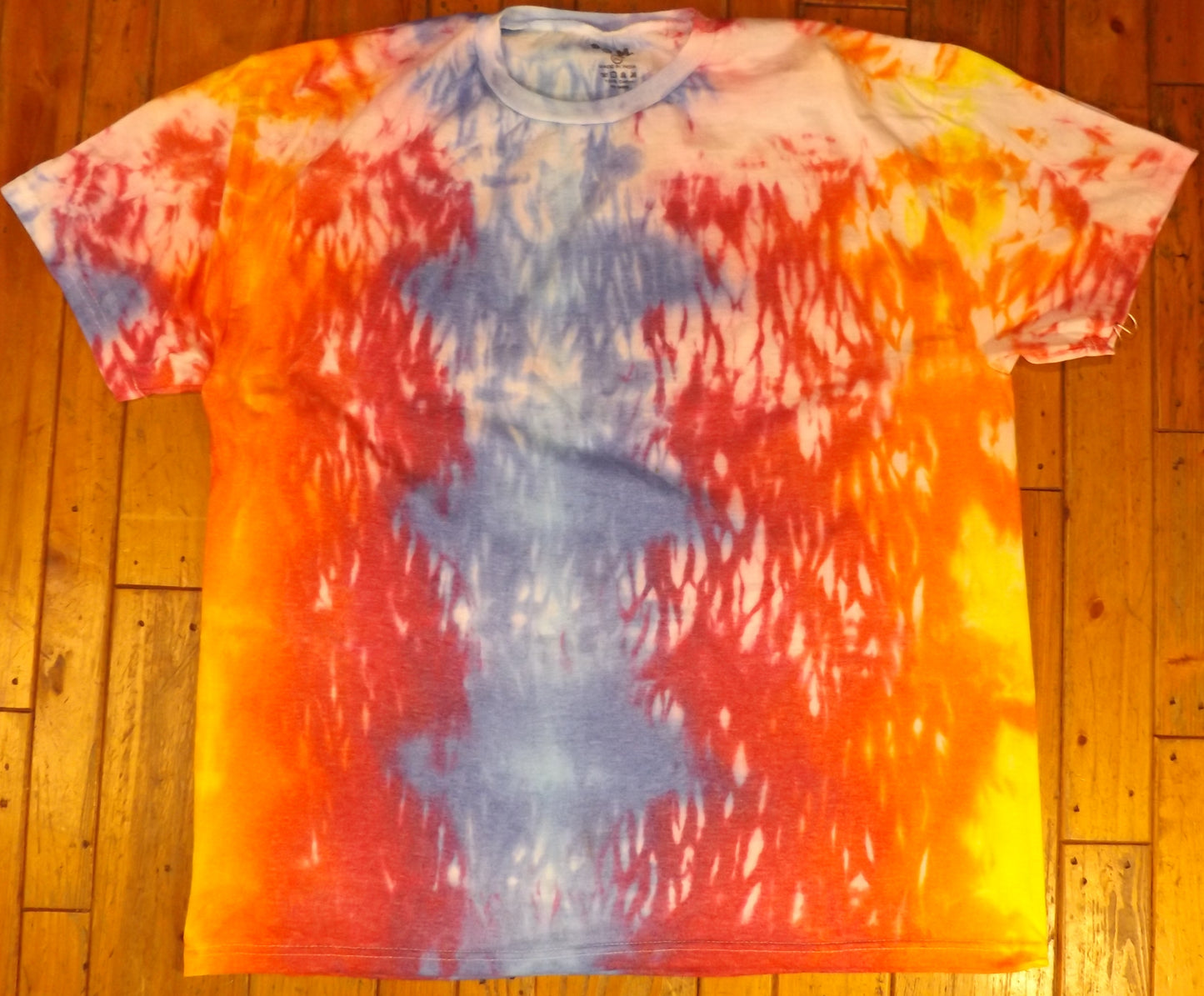 Shibori Tie-dye XL Crew Neck T-shirt Atomic