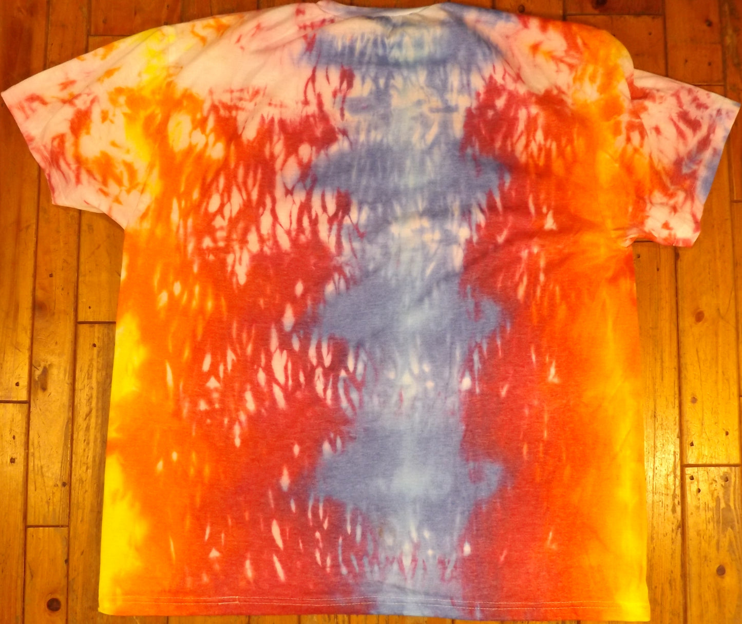 Shibori Tie-dye XL Crew Neck T-shirt Atomic