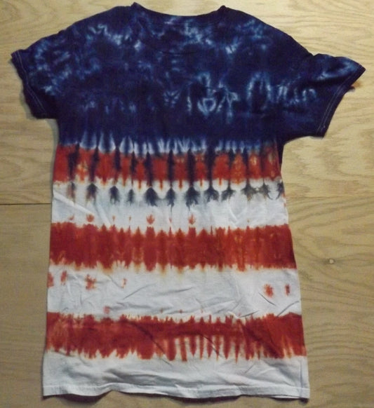 Pleat Tie-dye Small Crew Neck T-shirt