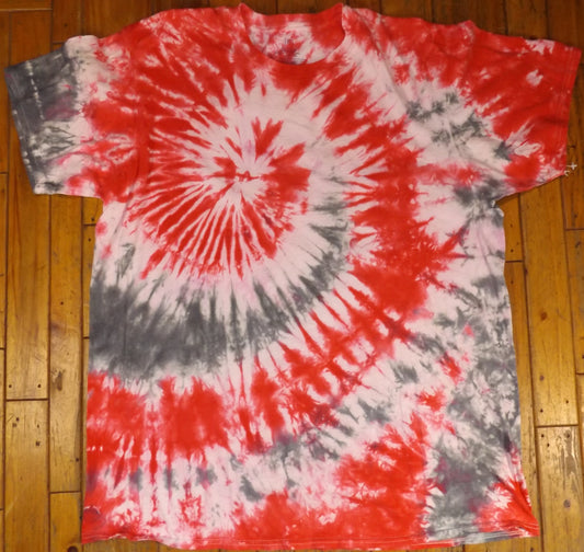 Spiral Tie-dye 2X Crew Neck T-shirt Tampa Bay Bucs Colors