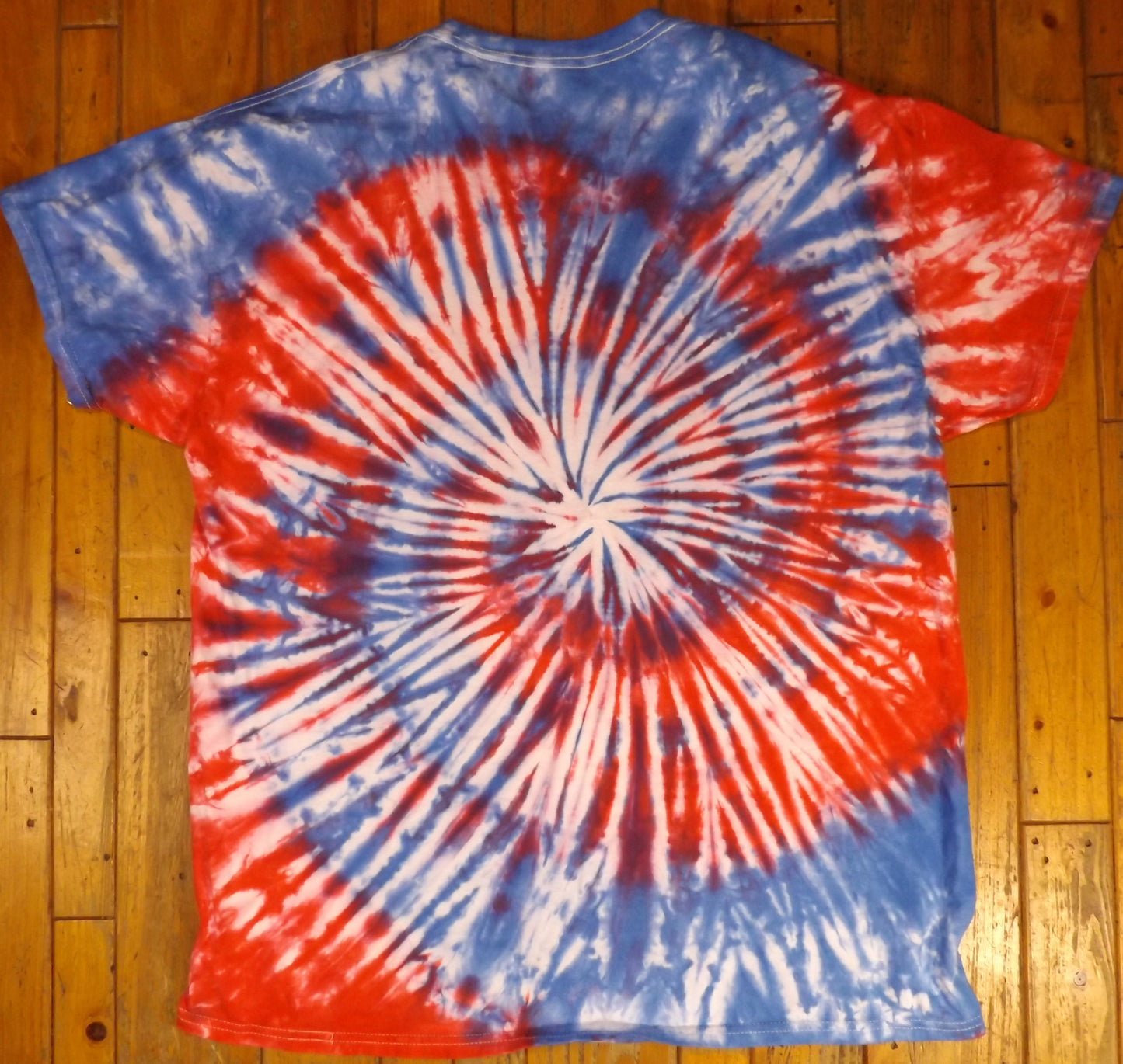 Spiral Tie-dye XL Crew Neck T-shirt Patriot